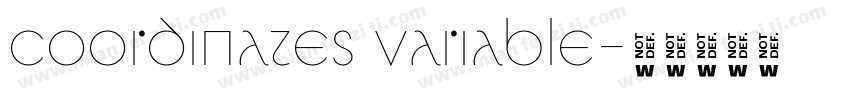 coordinates variable字体转换